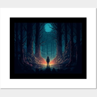 Night Magic Forest Posters and Art